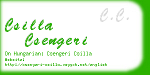 csilla csengeri business card